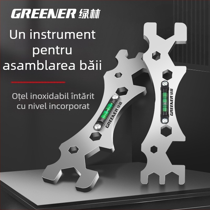 Greener cheie multifuncțională pentru baie și duș – oțel inoxidabil