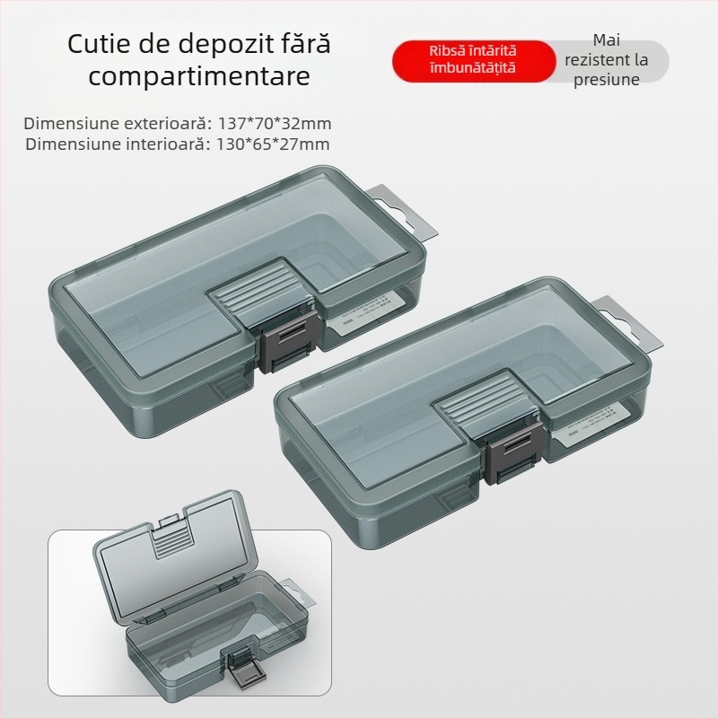 Cutie din plastic pentru piese cu mai multe compartimente și pereți întăriți, separatoare detașabile pentru șuruburi, burghie și componente electronice