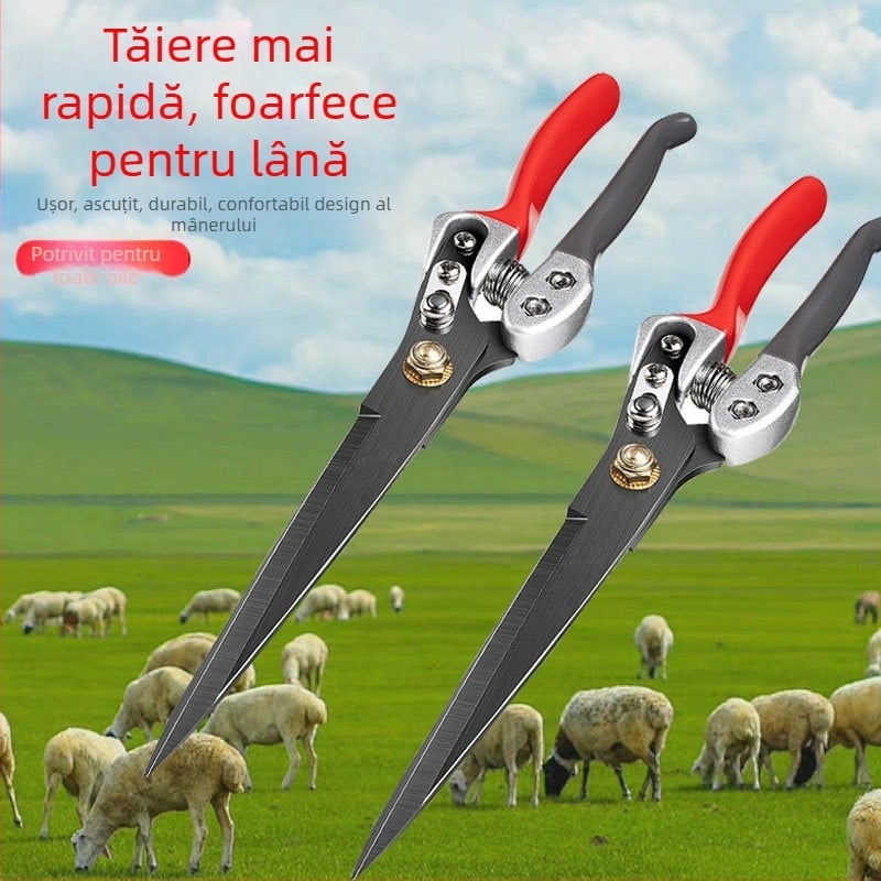 Foarfece de lână manuale, oțel inoxidabil, marca Wallison, model Professional wool shears, serie Wool shears