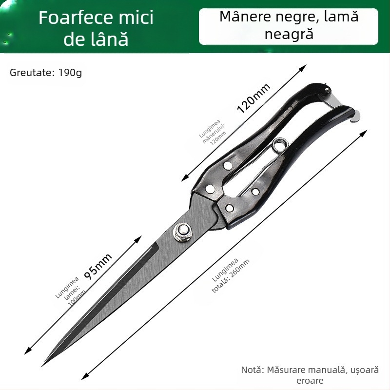 Foarfece de lână manuale, oțel inoxidabil, marca Wallison, model Professional wool shears, serie Wool shears