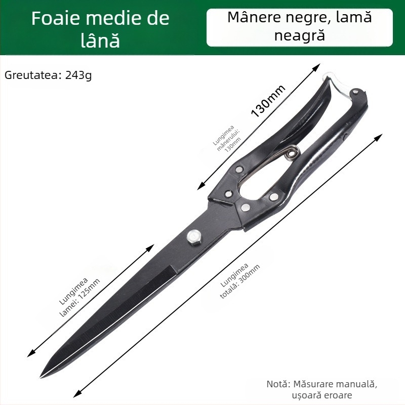 Foarfece de lână manuale, oțel inoxidabil, marca Wallison, model Professional wool shears, serie Wool shears