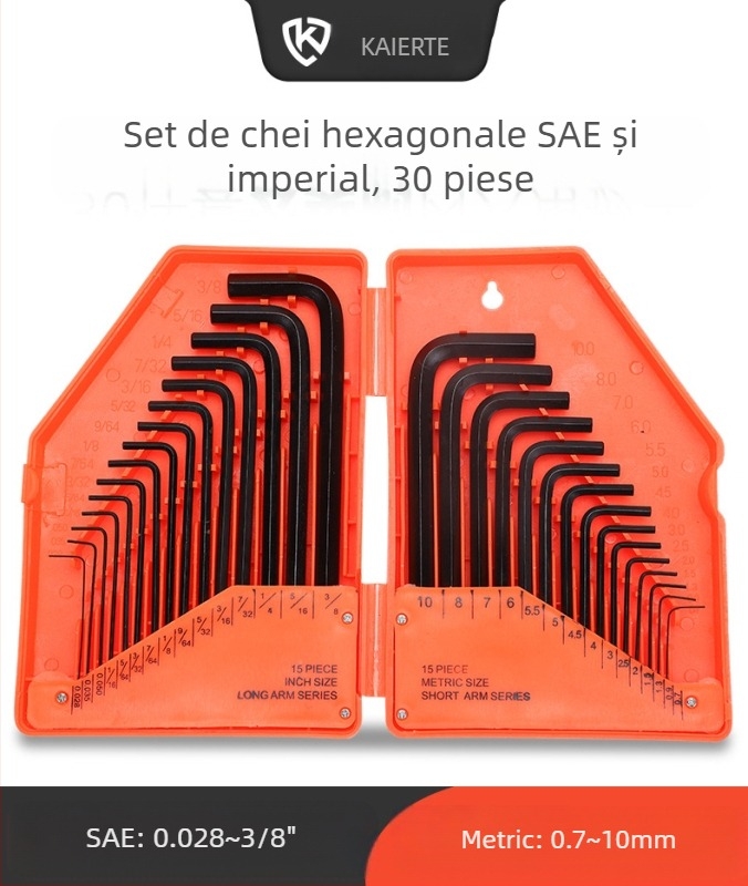 Set chei hexagonale interne, în formă de L, Celtic, material 40Cr