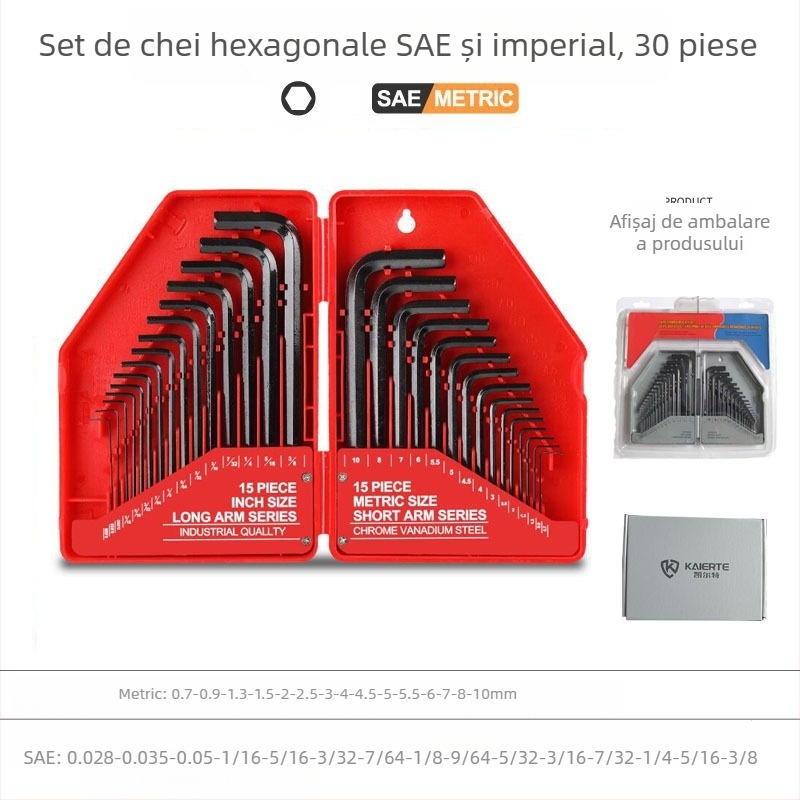 Set chei hexagonale interne, în formă de L, Celtic, material 40Cr