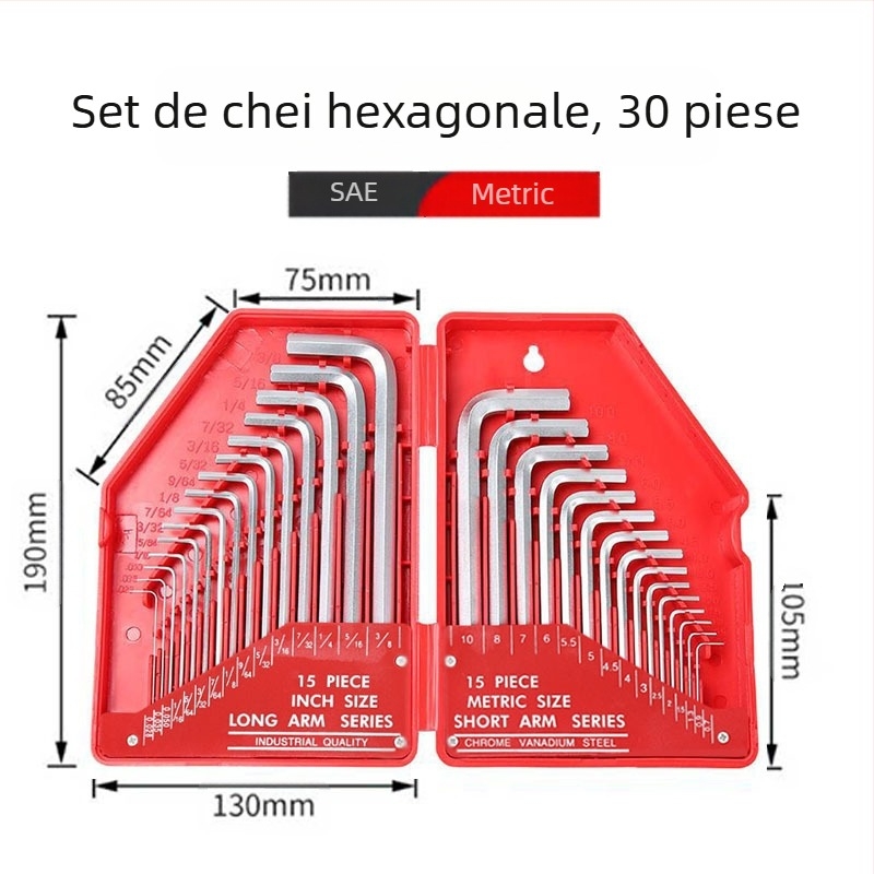 Set chei hexagonale interne, în formă de L, Celtic, material 40Cr