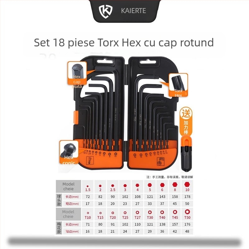 Set chei hexagonale interne, în formă de L, Celtic, material 40Cr