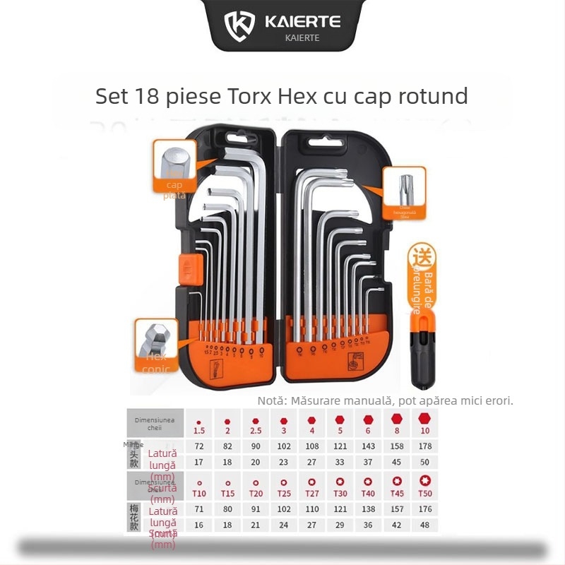 Set chei hexagonale interne, în formă de L, Celtic, material 40Cr