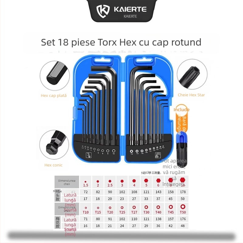 Set chei hexagonale interne, în formă de L, Celtic, material 40Cr