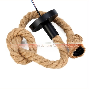 Candelabru din sfoară de cânepă, lampă LED suspendată, 220V, zonă de iluminare 5–10 m²