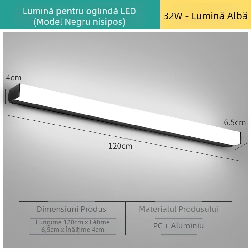 Lampa LED pentru oglinda de baie, stil modern minimalist, LED 111–240V cu transformator electronic, nivel de economisire a energiei 6