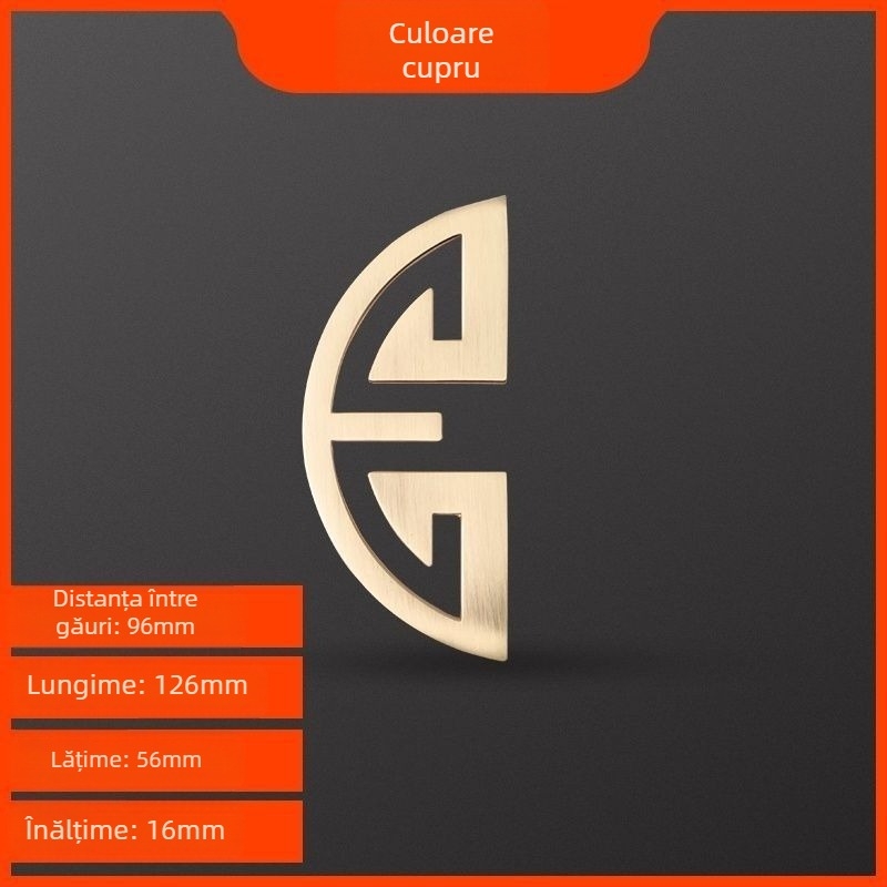 Mânere pentru dulapuri și uși de sertare, Stil Chinezesc Nou, aliaj de zinc, electroplacare, model 1533