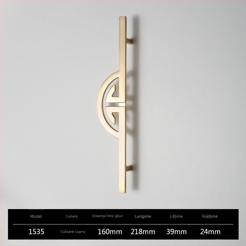 Mânere pentru dulapuri și uși de sertare, Stil Chinezesc Nou, aliaj de zinc, electroplacare, model 1533