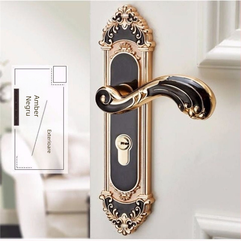 Încuietoare pentru ușă cu mâner, model 1, personalizare disponibilă, servicii de instalare nu sunt furnizate