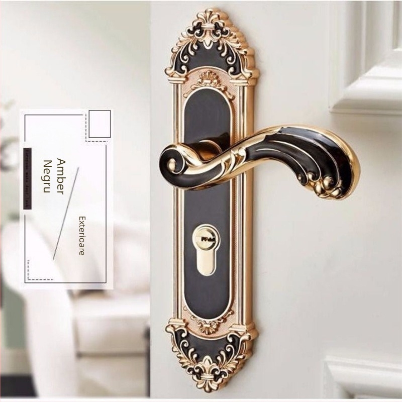 Încuietoare pentru ușă cu mâner, model 1, personalizare disponibilă, servicii de instalare nu sunt furnizate