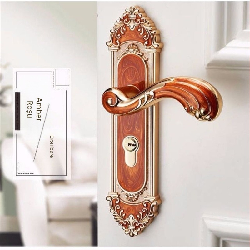 Încuietoare pentru ușă cu mâner, model 1, personalizare disponibilă, servicii de instalare nu sunt furnizate