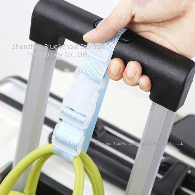 Set cârlig pentru bagaj și curea, material nylon, brand Blue Whale, stil călătorie de relaxare, ultra-ușor, rezistent la uzură