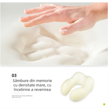 Perne de călătorie în formă de U: spumă cu memorie; glugă; husă detașabilă; țesătură cationică; stil modern minimalist; greutate ≤0.5 kg