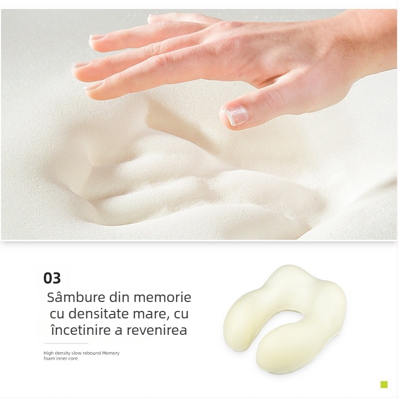 Perne de călătorie în formă de U: spumă cu memorie; glugă; husă detașabilă; țesătură cationică; stil modern minimalist; greutate ≤0.5 kg
