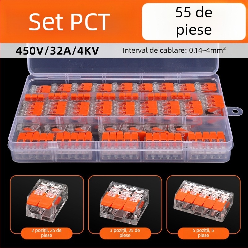 KV-412 Set de 75 conectori de cablu pentru conectare rapidă