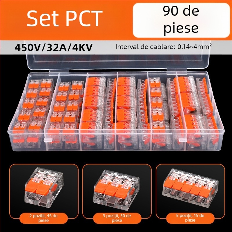 KV-412 Set de 75 conectori de cablu pentru conectare rapidă
