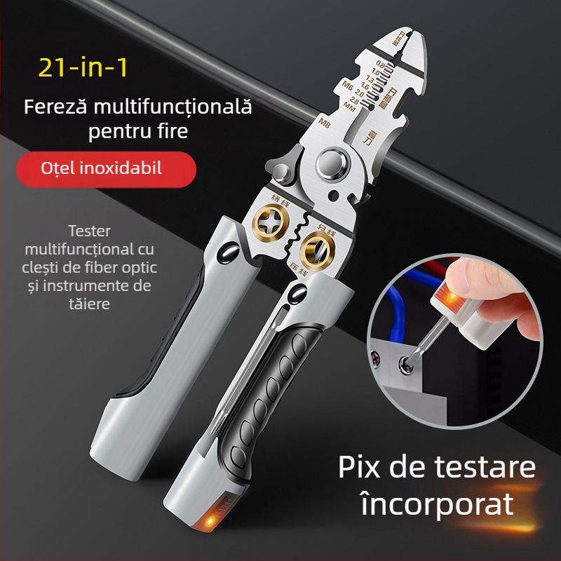 Z tester electric multifuncțional stilou cu clește pentru tragererea și decapsarea cablurilor | Greutate 0.2