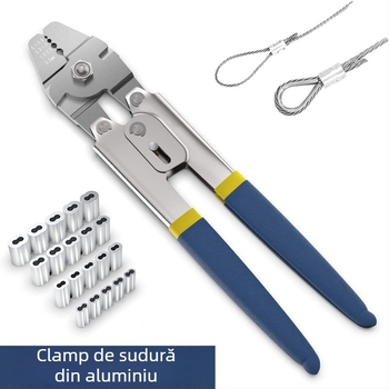 Unealtă de sertizare pentru cablu din sârmă cu încuietoare din aluminiu, formă de 8, economie de efort, M2.0