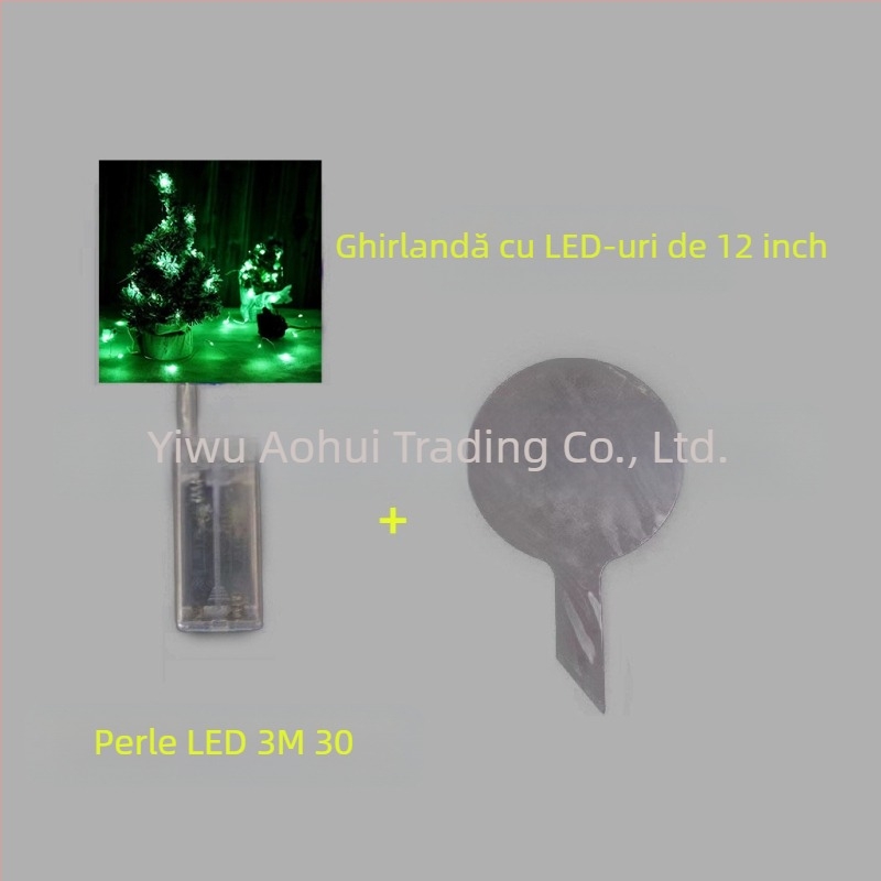 Balon LED iluminat, cu 30 LED, IP43, alimentare cu baterii, tensiune de intrare ≤36V, întrerupător manual