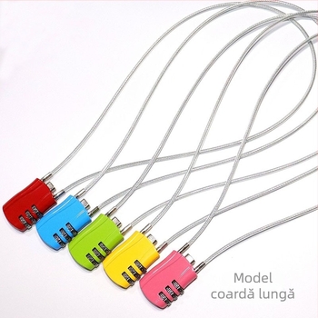 Lacăt cu cifru pentru bagaje și dulapuri, aliaj de zinc, model XC-0141, tip cifru numeric, grosimea tijă de încuietoare 3 mm, distanța între tijele 5,3 mm