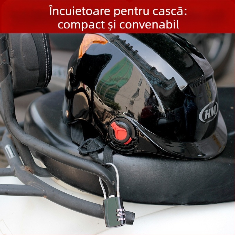 Lacăt cu cifru pentru bagaje și dulapuri, aliaj de zinc, model XC-0141, tip cifru numeric, grosimea tijă de încuietoare 3 mm, distanța între tijele 5,3 mm