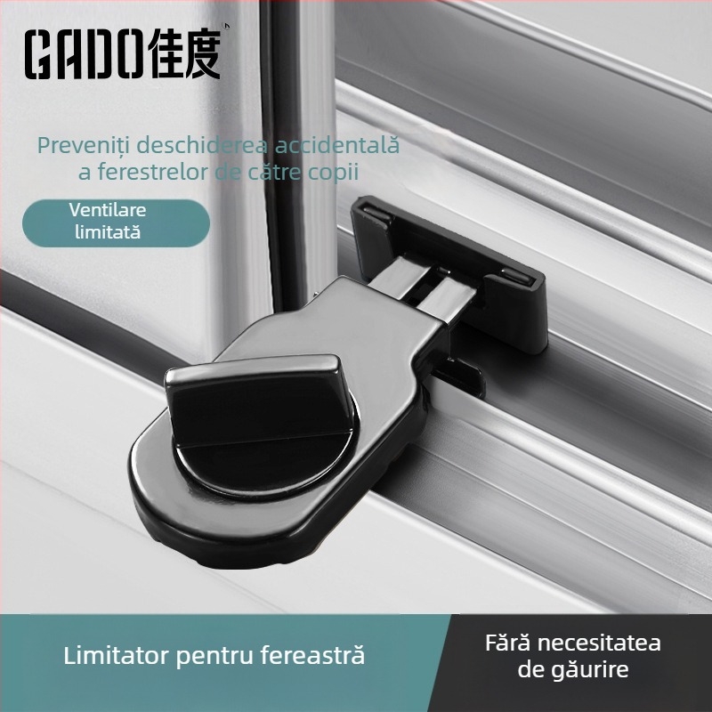 Blocare de siguranță pentru fereastră, model MC-AQK, aliaj de aluminiu, GADO/Jiadu, pentru ferestre