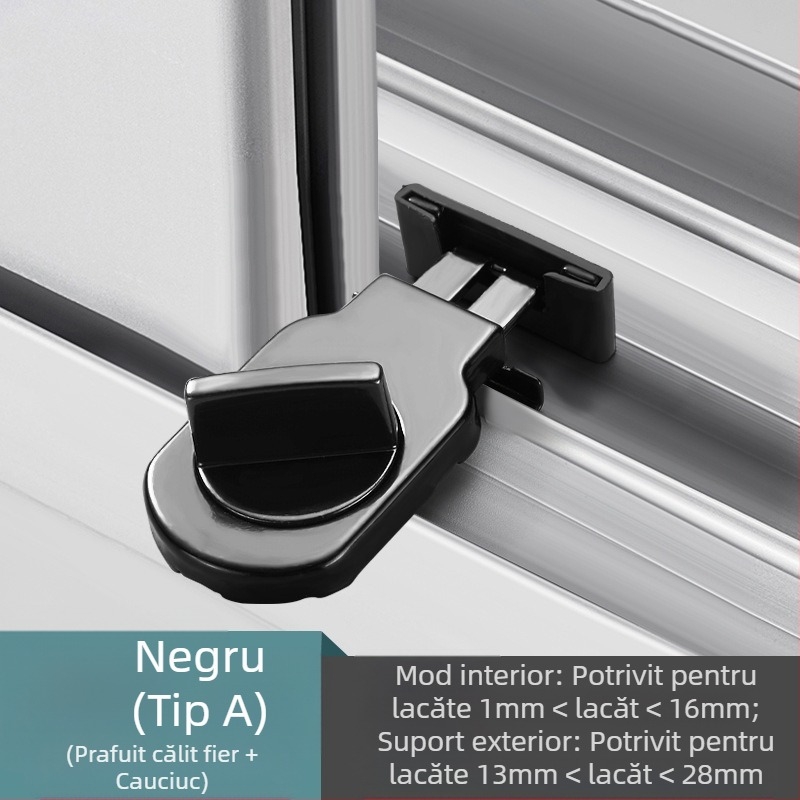 Blocare de siguranță pentru fereastră, model MC-AQK, aliaj de aluminiu, GADO/Jiadu, pentru ferestre