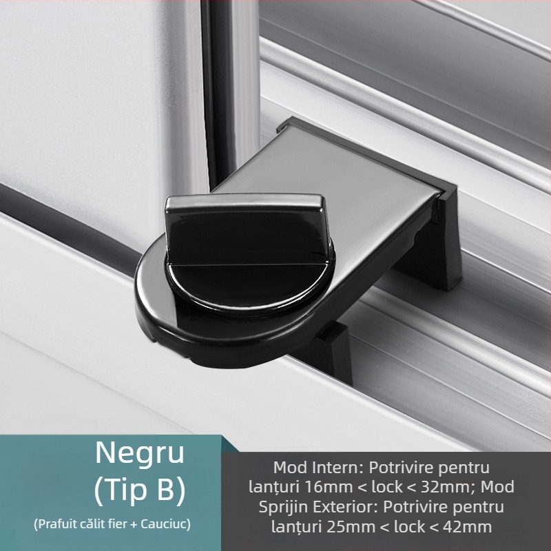 Blocare de siguranță pentru fereastră, model MC-AQK, aliaj de aluminiu, GADO/Jiadu, pentru ferestre