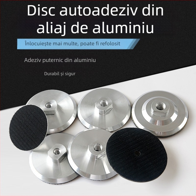 Disc adeziv din aliaj de aluminiu; material: aliaj de aluminiu; abraziv: aliaj de aluminiu, țesătură cu cataramă, clei universal; duritate: super dur