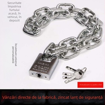 Lacăt de lanț pentru biciclete și motociclete, fier, model 11, brand Three-board ax