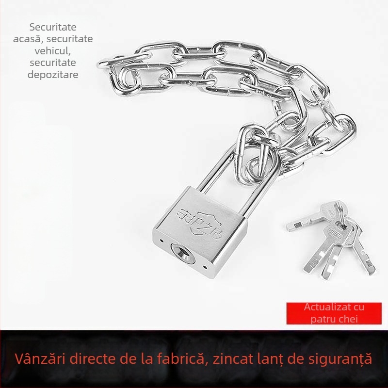 Lacăt de lanț pentru biciclete și motociclete, fier, model 11, brand Three-board ax