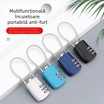 Lacăt cu cod – cablu din oțel, metal, impermeabil, rezistent la rugină