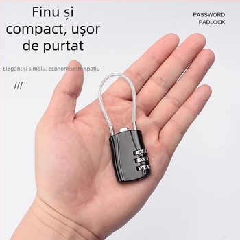 Lacăt cu cod – cablu din oțel, metal, impermeabil, rezistent la rugină