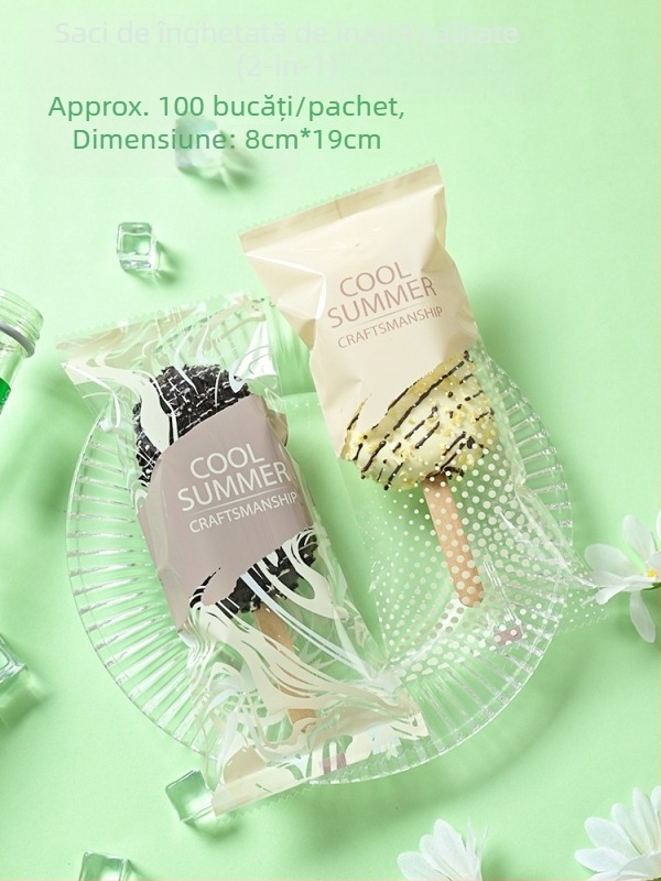 Pungă de ambalare pentru înghețată de casă, sigilare termică pe folie compozită, ambalare pentru gustări, personalizabil