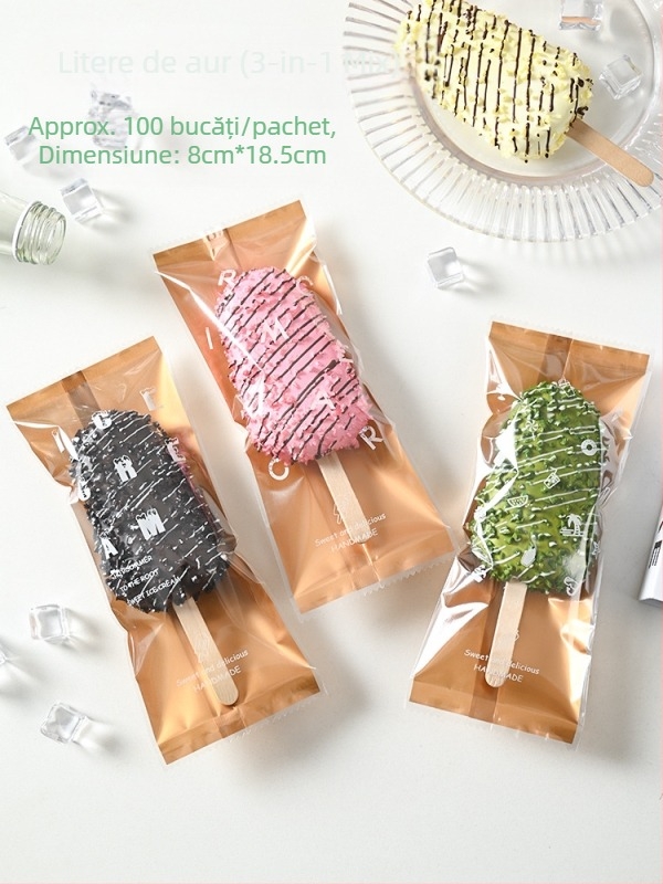 Pungă de ambalare pentru înghețată de casă, sigilare termică pe folie compozită, ambalare pentru gustări, personalizabil