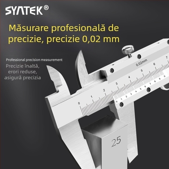 Syntek caliper vernier din oțel inoxidabil, închis, calitate industrială