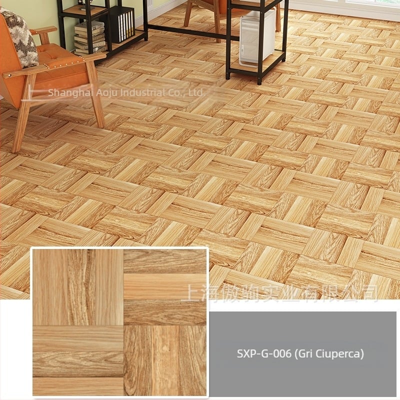 Plăci de podea PVC autoadezive, aspect lemn, rezistente la apă și uzură, grosime 1,5 mm, montare direct pe ciment, model 3D disponibil, Brand: Chen's brothers couplet, Calitate: Înaltă