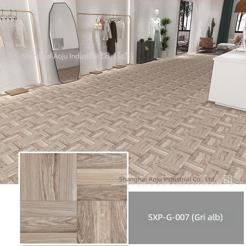 Plăci de podea PVC autoadezive, aspect lemn, rezistente la apă și uzură, grosime 1,5 mm, montare direct pe ciment, model 3D disponibil, Brand: Chen's brothers couplet, Calitate: Înaltă