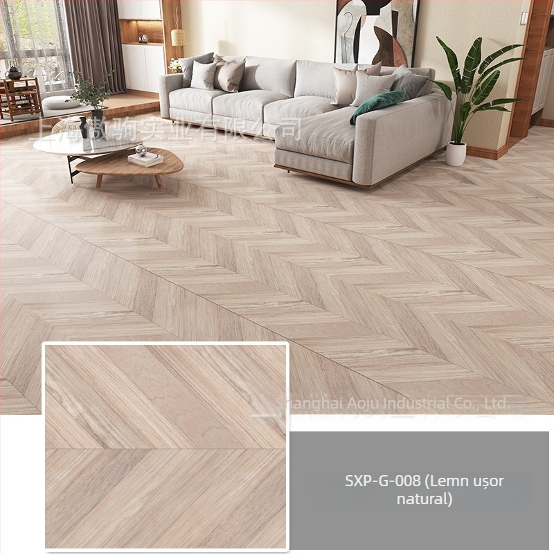 Plăci de podea PVC autoadezive, aspect lemn, rezistente la apă și uzură, grosime 1,5 mm, montare direct pe ciment, model 3D disponibil, Brand: Chen's brothers couplet, Calitate: Înaltă