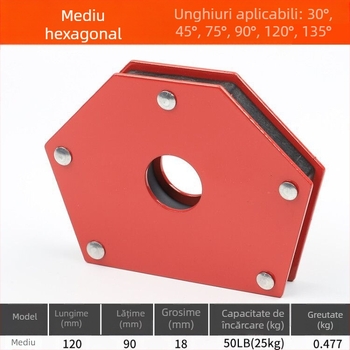 Pozitionator magnetic pentru sudură – ZHCY, oțel inoxidabil, unghi drept și unghiuri multiple, acționare manuală, alimentare automată