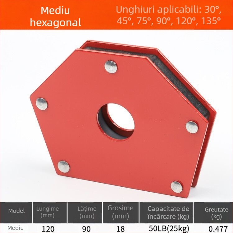 Pozitionator magnetic pentru sudură – ZHCY, oțel inoxidabil, unghi drept și unghiuri multiple, acționare manuală, alimentare automată