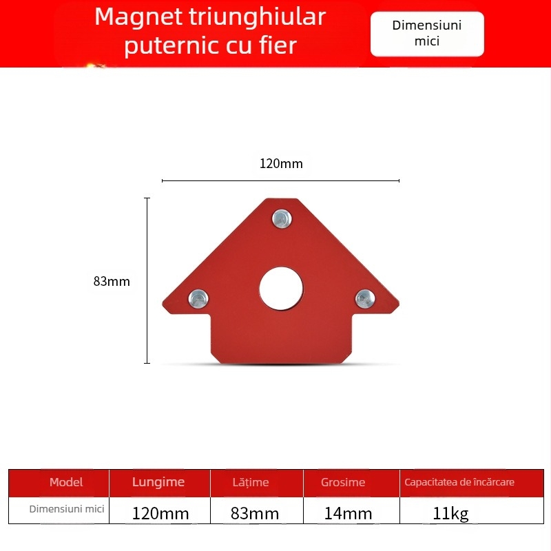 Pozitionator magnetic pentru sudură – ZHCY, oțel inoxidabil, unghi drept și unghiuri multiple, acționare manuală, alimentare automată