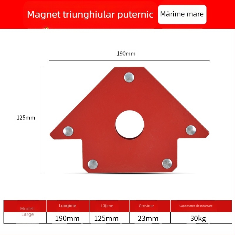Pozitionator magnetic pentru sudură – ZHCY, oțel inoxidabil, unghi drept și unghiuri multiple, acționare manuală, alimentare automată