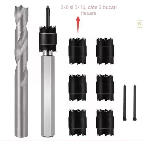 Set de 13 burghie pentru sudură prin punct, cu arbore hexagonal – Ling xian