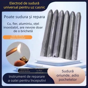 Electrod de sudură pentru reparații, temperatură scăzută, nucleu de flux, cupru-fier-aluminiu, universal, Wedding Beans