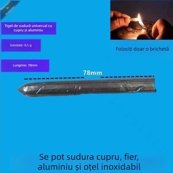Electrod de sudură pentru reparații, temperatură scăzută, nucleu de flux, cupru-fier-aluminiu, universal, Wedding Beans