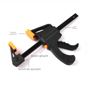 Clește pentru tâmplă în formă F, 4–30 inci, Cap din plastic, DZT/Dongzhe